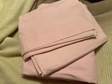 Nautica 1 Full Flat sheet  2 Pillowcases  Pink  White Polkadots