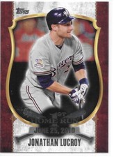 2015 Topps Update Baseball First Home Run White Jonathan Lucroy Brewers