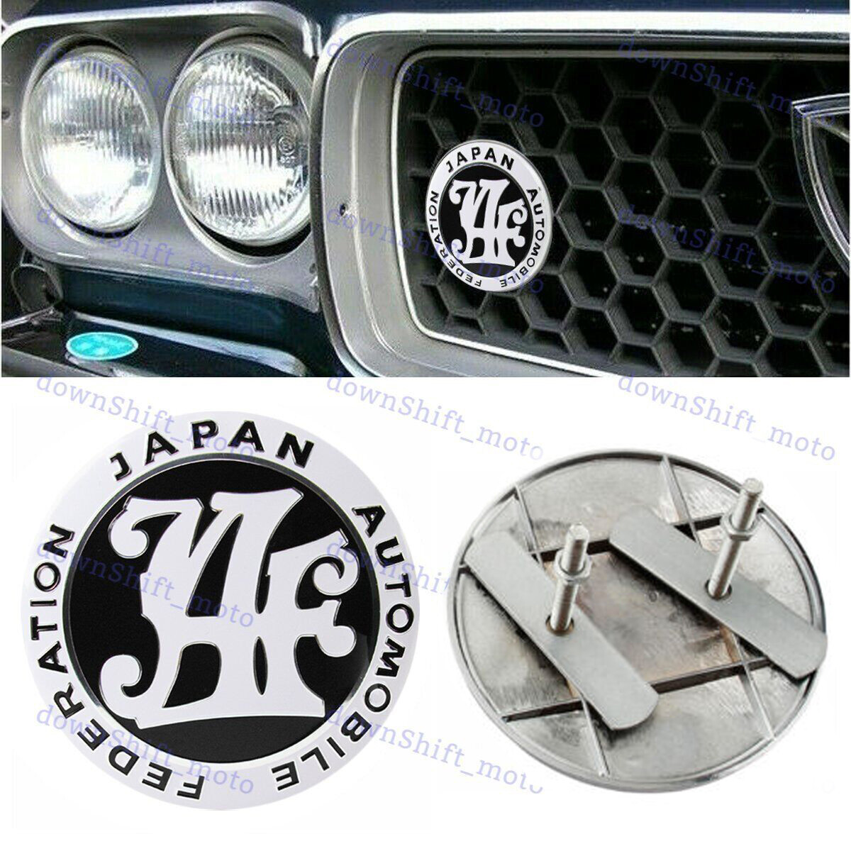 Japan Automobile Federation JAF Grill Emblem Badge +2 Extra