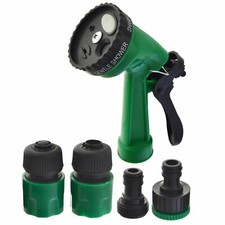 Image of Garden Hose Connector Set Spray Gun Water Sprayer And Hose Pipe Fittings 5pc