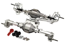 NEW NHX RC Alum Complete Portal Axle Set Silver 313mm Wheelbase : SCX10 III