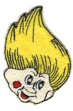 2X2.75" yellow hair Trolls IRON ON SEW ON PATCH badge