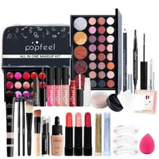 Makeup Kit Set Eye Shadow Liner Brow Powder Lip Concealer Foundation Cosmetics