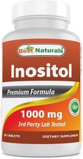 Best Naturals Inositol 1000 mg 60 Tablets