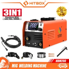 HITBOX 110V 3 IN 1 Portable MIG Welder ARC LIFT TIG MIG Gasless Welding Machine