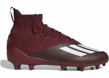 white and maroon cleats