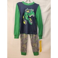 Saint Eve Pajama Set Boys Size 4 Dinosaurs Long Sleeve Lightweight