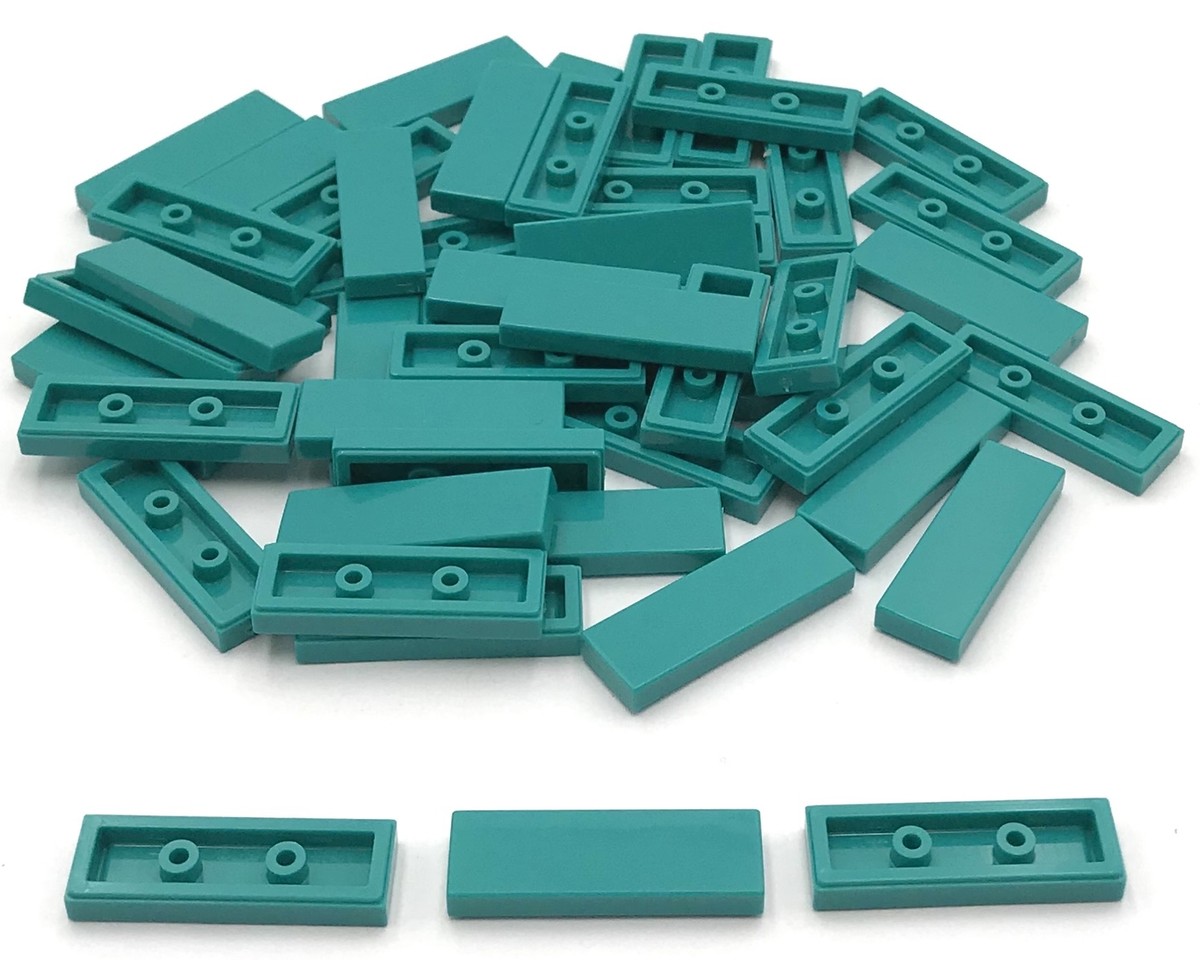 Lego 50 New Dark Turquoise Tiles 1 x 3 Flat Smooth Pieces | eBay