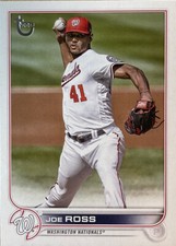2022 Topps Update #US132 Joe Ross Vintage Stock Parallel #/99 Nationals
