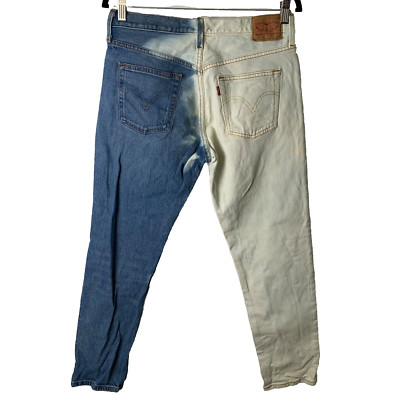 Levi's 501 CT Two Tone Bleach Custom Tapered Straight Jeans Größe Damen W26 L32