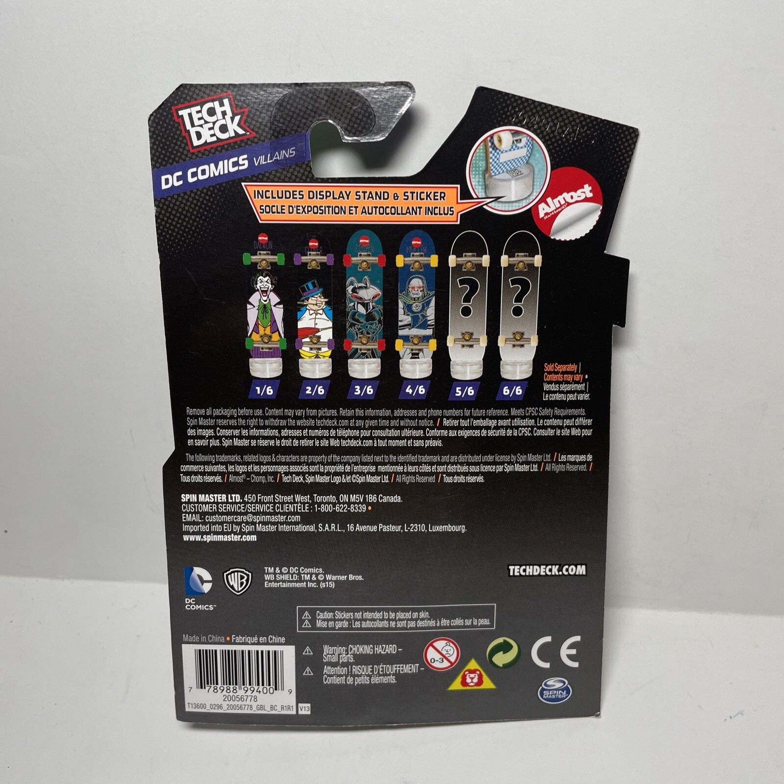 Tech Deck DC Comics Villains Almost Skateboards The Joker Daewon
