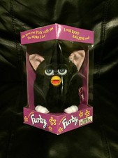Original Furby 1998 All Black Witch's Cat New In Box Never Open Very Rare
