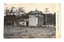 San Antonio Texas San Pedro Park Stone Building Real Photo postcard