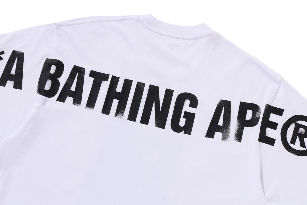 A BATHNIG APE Men's SPRAY PRINT APE HEAD RELAXED FIT TEE #2