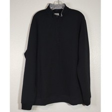 Straight Down Men's Size XL Black Catalina Quarter Zip Classic Fit Golf Sweater