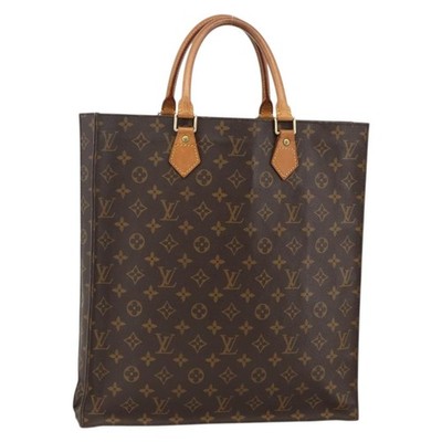 LOUIS VUITTON Monogram Sac Plat Hand Bag M51140 LV Auth ka3846