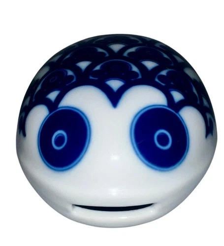VTG Porsgrund Norway Marie Anne Odegaard Blue White Porcelain Fish Piggy Bank - product listing photo