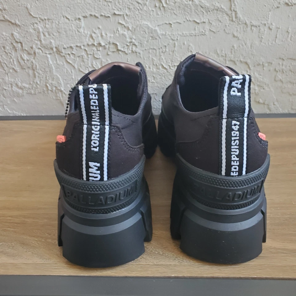 Botas de plataforma Palladium Revolt Lo TX para mujer 8,5 negras de lona gruesas Gorpcore Y2K Foto 3 de 4