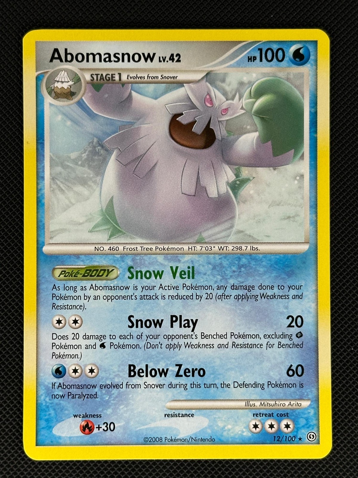 Abomasnow 12/100 Rare Stormfront Pokemon Near Mint