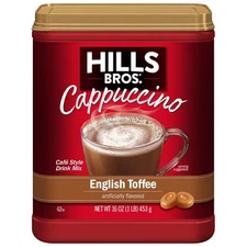 Hills Bros. Instant Cappuccino Mix, English Toffee (16 Oz, Pack Of 1) 
