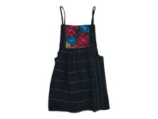 Handmade Women's Floral Embroidered Mexican Dress - Size Small