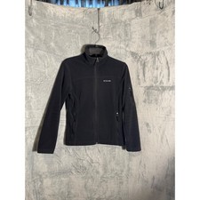 Columbia Womens Fast Trek II Full Zip Fleece Jacket Black XS Mock Neck Pocket