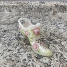 Fenton Glass Shoe Slipper 95th Anniversary Hand Painted Victorian Rose Signed