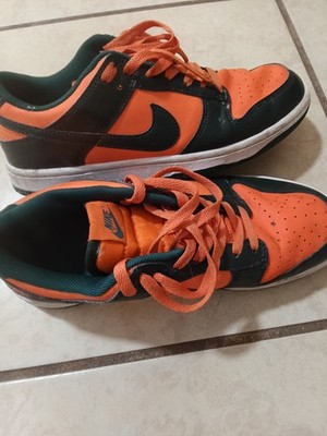 Nike Dunk Low Retro Miami Hurricanes Sneakers Size 8.5
