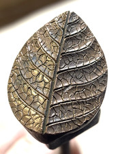 Antique Brass Detailed Leaf Leather Bookbinder's Stamp