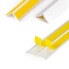 Plinthe d'angle  5 m de long  15 x 15 mm  1,5 mm d'épaisseur  Blanc  Baguette...