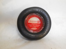 Collectors Vintage Firestone Steel Belted 721 Tire Ashtray w/ Glass Ashtray