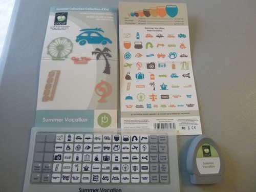 Cricut - Summer Vacation -Opened Unused includes: Overlay & Unlinked Cartridge