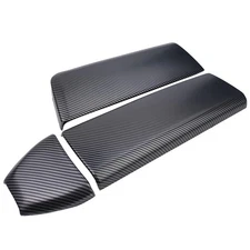 Trim Panel Cover 3Pcs/Set Anti-corrosion Car Center Carbon Fiber Texture