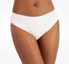 Charter Club Women's Everyday High-Cut Cotton Lace Trim Briefs 100117228 Small