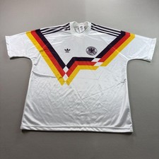 Vintage Germany Soccer Jersey Mens Large White Adidas World Cup 1990 Home 90s