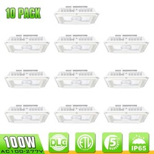10X 100W LED Canopy Light Outdoor Gas Station Light Adjustable 3000K,4000K,5000K