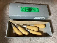 Nicholson Handle Wood W/ Metal Ferrule #2 New old Stock 5 Pieces