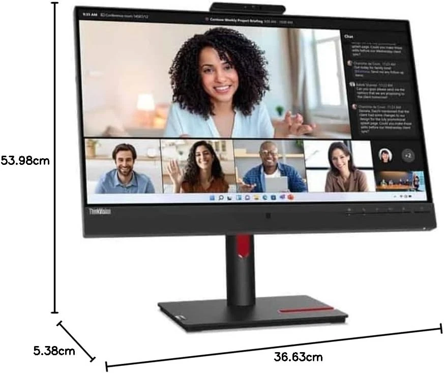 Lenovo ThinkVision T24mv-30 23.8-inch FHD VoIP USB-C Monitor :: 63D7UAT3UK (Moni - Image 2 of 4