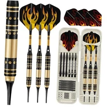 Darts Plastic Tip Set, 3 Pack Soft tip Darts Set 17.5g Soft Needle | Grey/Black