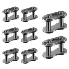 Pack-10 420 Chain Master Link Roller, Steel Alloy Heavy Duty Roller Chain Con...