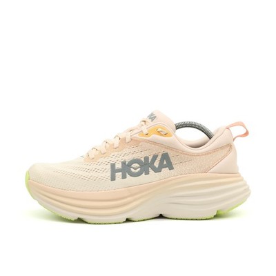 Hoka One Damen Bondi 8 Schuhe Beige Mesh Low-Top Laufschuhe EU 40 2/3