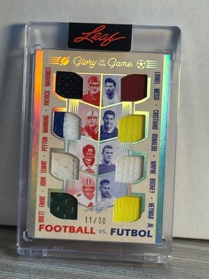 2025 Leaf Glory of the Game Mahomes Manning Elway Messi Ronaldo Rooney Neymar GU