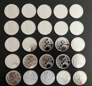 2019 NIUE STAR WARS DARTH VADER FULL ROLL OF 25 BU 1 oz .999 SILVER COINS
