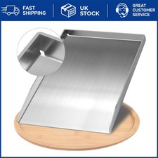 Versatile Stainless Steel Griddle 28x20 cm - BBQ Accessory for Outdoor Cooking