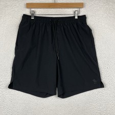 Bad Birdie Active Shorts Mens Medium Black Elastic Waist Drawstring Gym Running