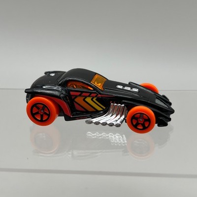 Hot Wheels Burl-Esque schwarz orange Diecast Track Builder 1:64 Post Discs 7j