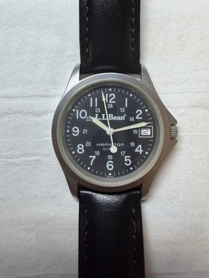 HAMILTON LLBean 9445A Quarz schwarzes Zifferblatt Analog Herrenuhr