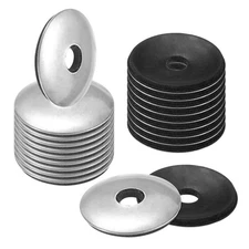 30-Pack Bonded Sealing Rubber Washers, 1/4" x 1" OD Neoprene Washer Gasket