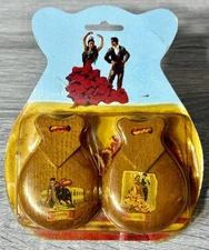 Vintage Jale Flamenco Castanets. Hand Made in Spain. New in damaged package.