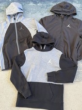 Air Jordan Jumpman Nike Lot 3 Zip Up Jacket Hoodie Boys Youth Black Gray